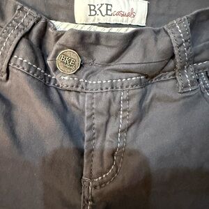 BKE Mollie Bootcut Jeans in Charcoal with Red Logo